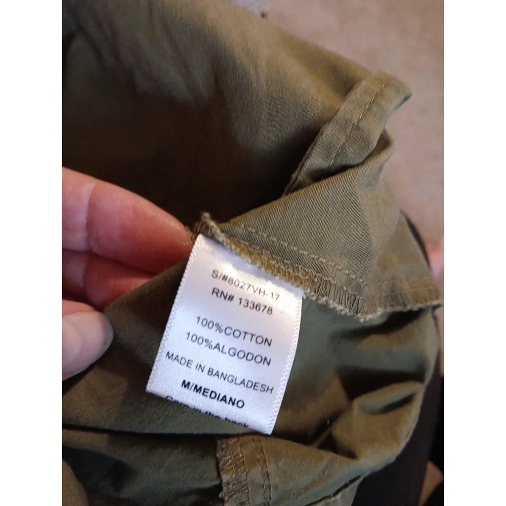 Love Tree Cargo/ Utility‎ Vest Women's  Sz. M Olive Green Pockets Waist...